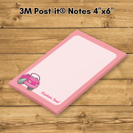 Pink Cartoon Car Post-it Klebezettel
