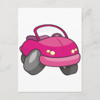 Pink Cartoon Car