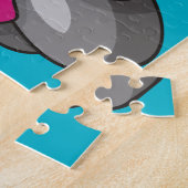 Pink Cartoon Car Puzzle (Seite)