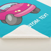 Pink Cartoon Car Sherpadecke (3/4)