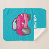 Pink Cartoon Car Sherpadecke (Vorderseite (Horizontal))