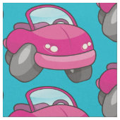 Pink Cartoon Car Stoff (Nahaufnahme)