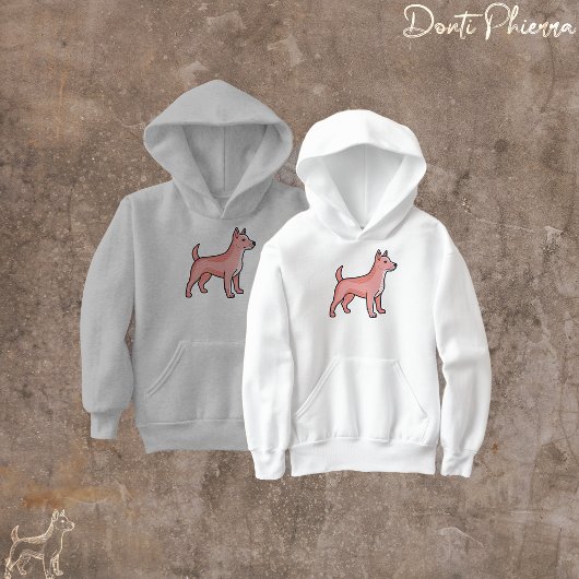 Pink Cartoon Dog Hoodie