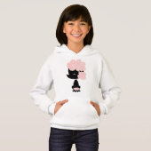 Pink Cartoon French Poodle Hoodie (Vorne ganz)