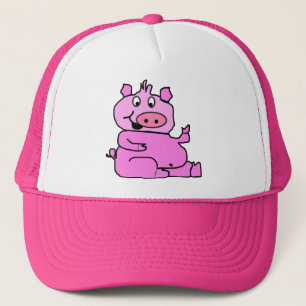 Pink Cartoon Pig Cap Truckerkappe