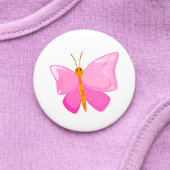 Pink-Cartoon-Schmetterling Button