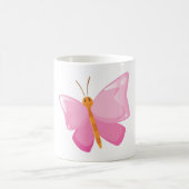 Pink-Cartoon-Schmetterling Kaffeetasse (Mittel)