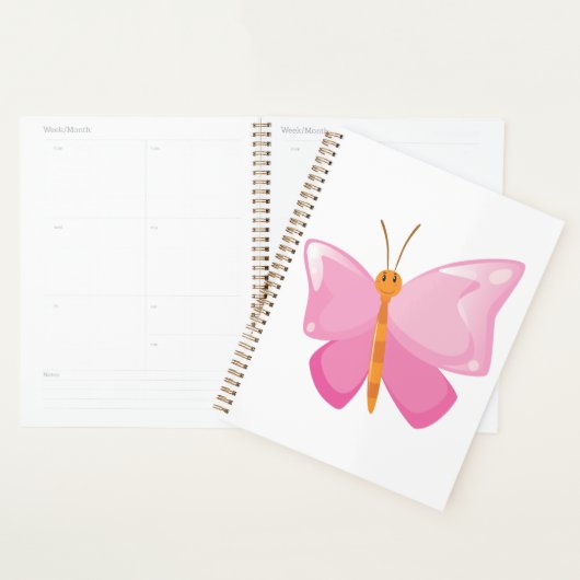 Pink-Cartoon-Schmetterling Planer (Anzeige)