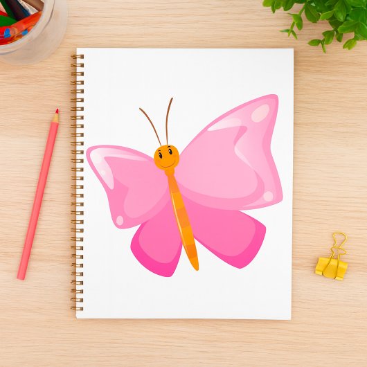 Pink-Cartoon-Schmetterling Planer