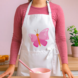 Pink-Cartoon-Schmetterling Schürze
