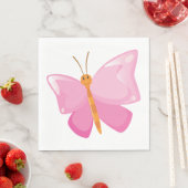 Pink-Cartoon-Schmetterling Serviette (Beispiel)