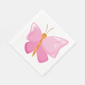Pink-Cartoon-Schmetterling Serviette (Ecke)