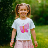 Pink-Cartoon-Schmetterling T-Shirt