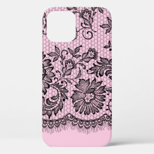 Pink Case-Mate-iPhone-Case mit schwarzer Spitze Case-Mate iPhone Hülle