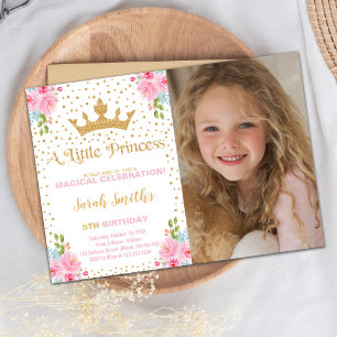 Pink Castle Editable Party Card Einladung