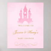 Pink Castle Girl Babydusche Begrüßungspaket Poster (Vorne)
