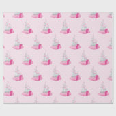 Pink Castle Pattern Geschenkpapier (Flach)