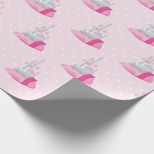 Pink Castle Pattern Geschenkpapier (Ecke)