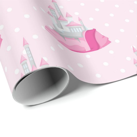 Pink Castle Pattern Geschenkpapier (Rolleneckpunkt)
