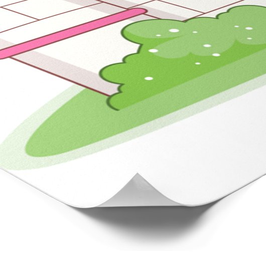 Pink Castle Poster (Ecke)