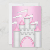 PINK CASTLE PRINCESS BIRTHDAY PARTY EINLADUNG (Rückseite)