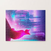 Pink Cat Blick auf City Jigsaw Puzzle (Horizontal)