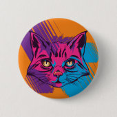 Pink Cat Face Button (Vorderseite)