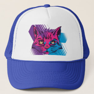 Pink Cat Face Truckerkappe