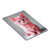 Pink Cat Foto Portrait Notizblock (Rechte Seite)