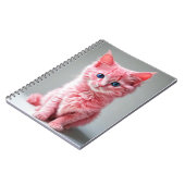 Pink Cat Foto Portrait Notizblock (Linke Seite)