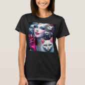 Pink Cat Lady T-Shirt (Vorderseite)