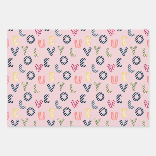 Pink Cat Lovers Muster Geschenkpapier Set (Vorderseite 2)