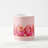 Pink Cat Meow Mug. Kaffeetasse (Mittel)