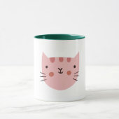 Pink Cat Niedlich Funny Tasse (Zentrum)