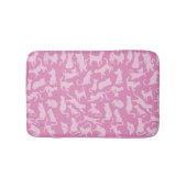 Pink Cat Pattern Badematte (Vorderseite)