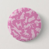 Pink Cat Pattern Button (Vorderseite)