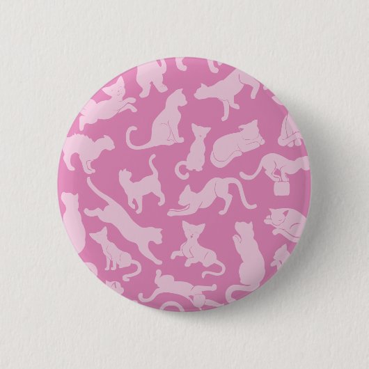 Pink Cat Pattern Button (Vorderseite)