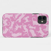 Pink Cat Pattern Case-Mate iPhone Hülle (Rückseite (Horizontal))