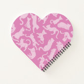 Pink Cat Pattern Notizblock (Rückseite)