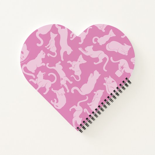 Pink Cat Pattern Notizblock (Rückseite)