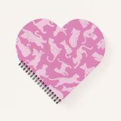 Pink Cat Pattern Notizblock (Vorderseite)