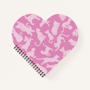 Pink Cat Pattern Notizblock