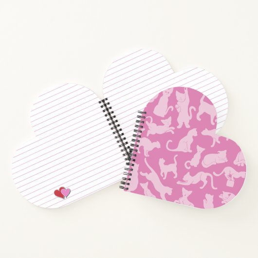 Pink Cat Pattern Notizblock (Innenseite)