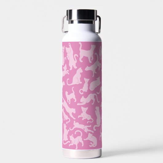 Pink Cat Pattern Trinkflasche (Vorne)