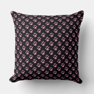 Pink Cat Paws Pattern Kissen Kissen Kissen