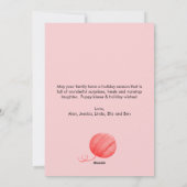 Pink Cat Pet Lover Weihnachten Flasche (Rückseite)