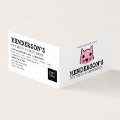 Pink Cat, Pet Store & Groomer im Detail Visitenkarten (Vorderseite)