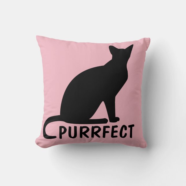 PINK CAT PURRFECT PILLOWS KISSEN (Vorderseite)