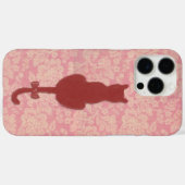 Pink Cat Silhouette Handy Case (Rückseite (Horizontal))