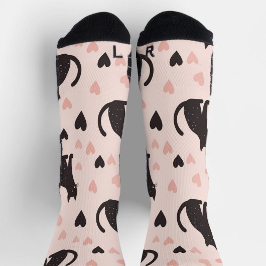 Pink Cat Socken Soft Pink (Oben)